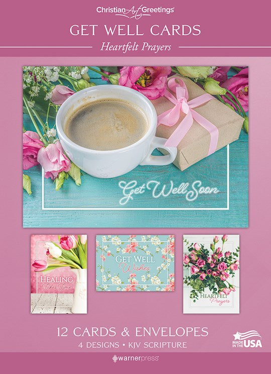 Boxed Card-Get Well-Heartfelt Prayers (KJV) (Box Of 12)