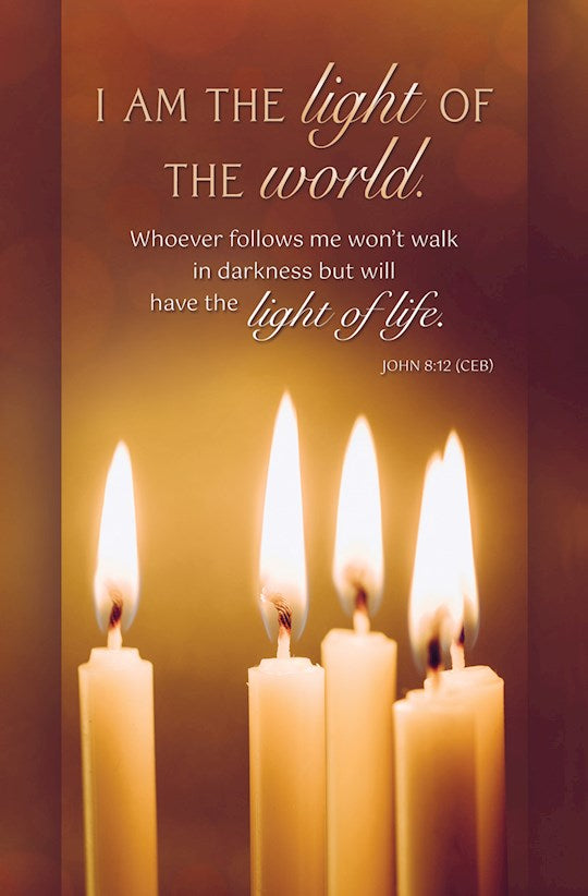 Bulletin-Tenebrae-I am the Light of the World John 8:12 CEB (Pack of 100)