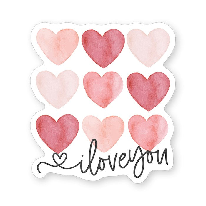 Sticker-I Love You Hearts (2.5" X 3.5")