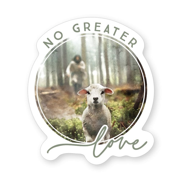 Sticker-Greater Love Lamb (2.5" X 3.5")