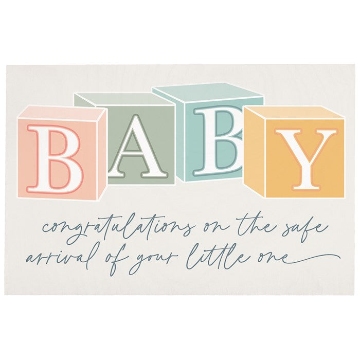 Wooden Postcard-Baby Blocks (4" X 6")