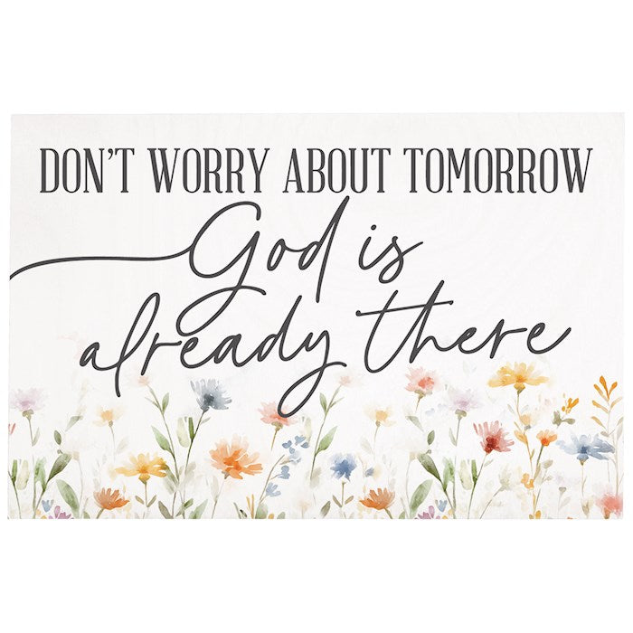 Wooden Postcard-God Is Already There (4" X 6")