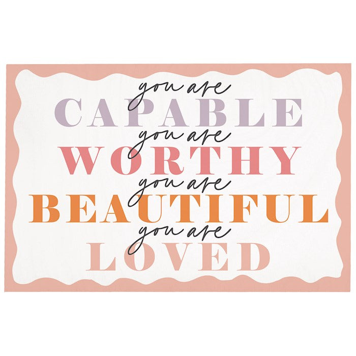 Wooden Postcard-You Are Capable Worthy (4" X 6")
