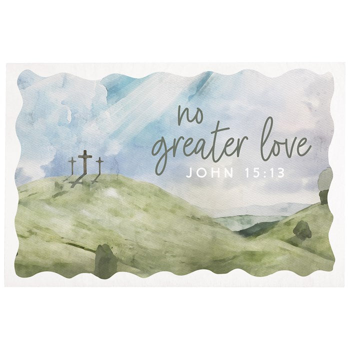 Wooden Postcard-Greater Love Crosses (4" X 6")