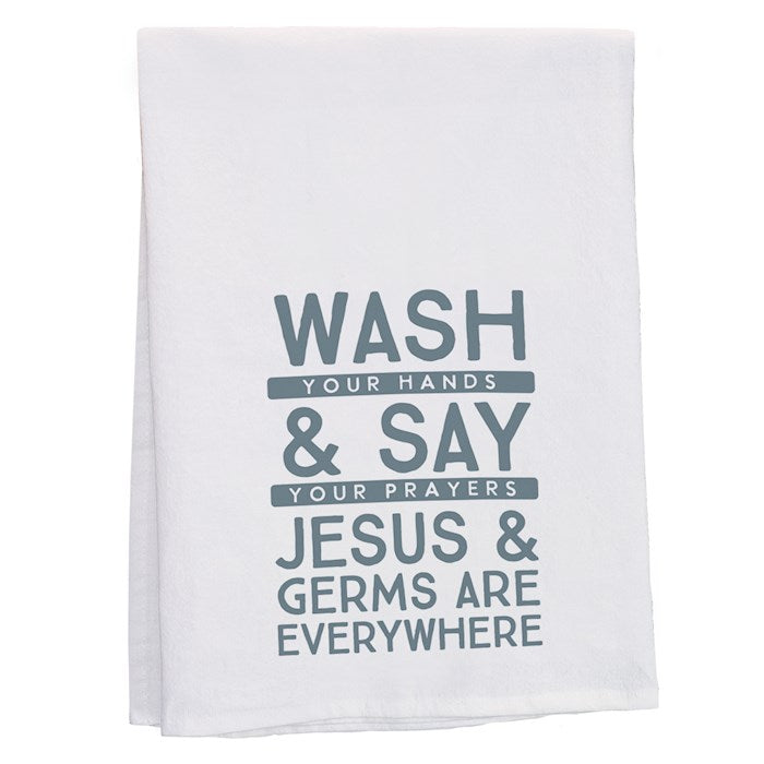 Tea Towel-Jesus & Germs (29" X 29")