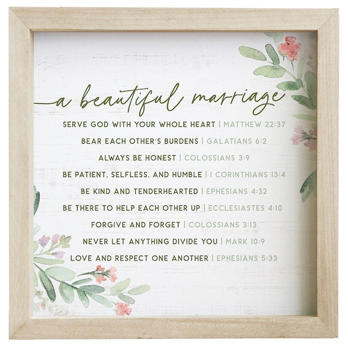 Rustic Frame-Beautiful Marriage (10" X 10")