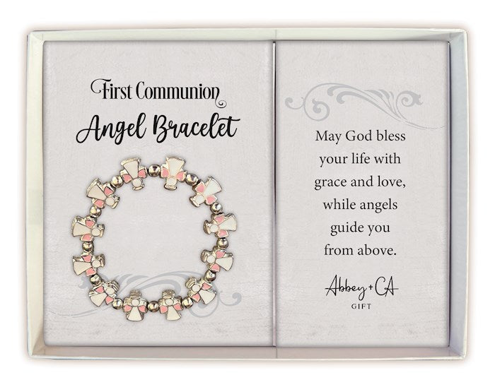 Bracelet-Stretch-First Communion Angel w/ Angel (Gift Boxed)