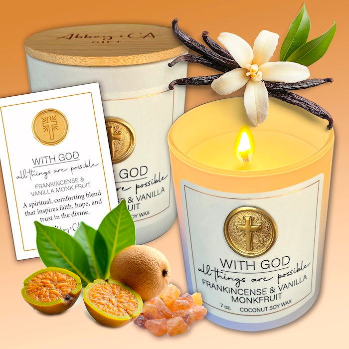 Candle-With God-Frankincense & Monk Fruit