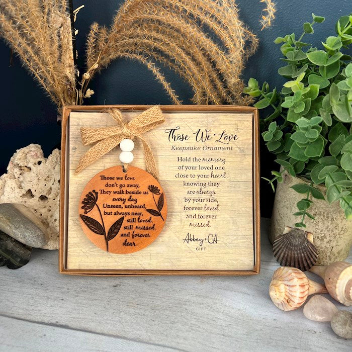 Ornament-Those We Love w/ Burlap Ribbon & Beads