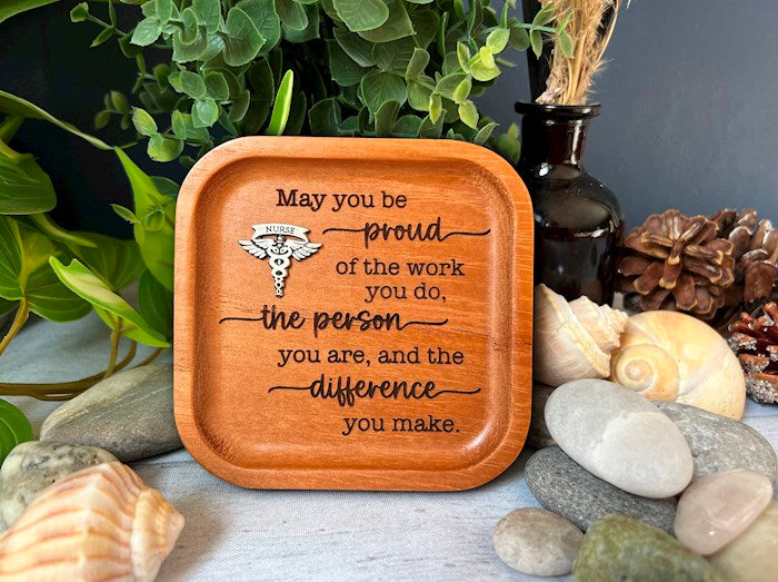 Trinket DishNurse-Cedar (4" Sq.)