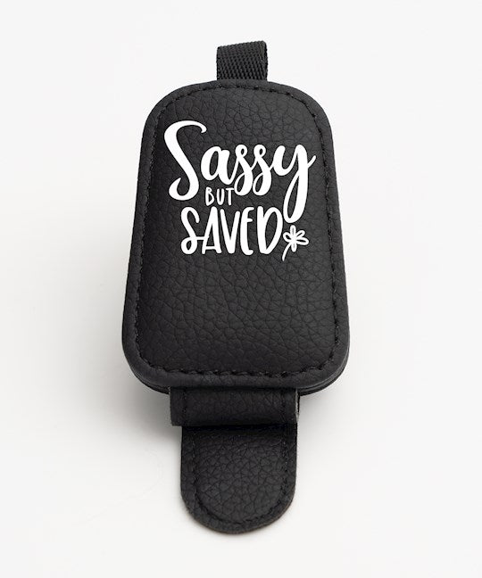 Visor Clip-Sassy But Saved