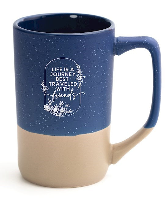 Mug-Life Is A Journey Best Traveled With Friends-Designer Pebble-(16 Oz)