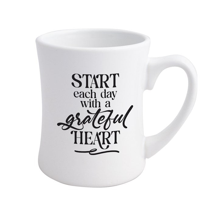 Mug-Start Each Day With A Grateful Heart-Coffeehouse Design (19 Oz)