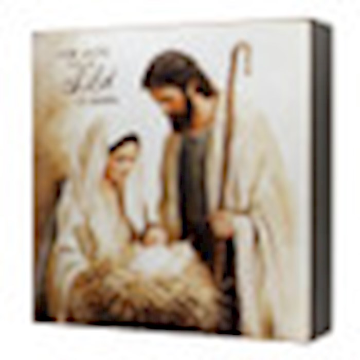 Word Block-For Unto Us (5" Sq.)