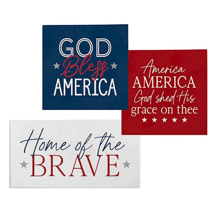Mini Sign-America (Pack Of 3)