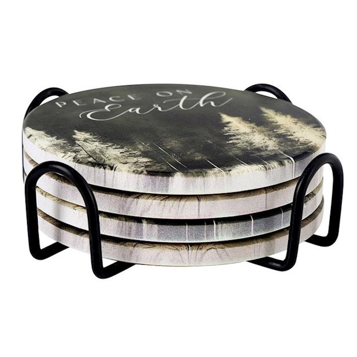 Coaster Set-Evergreen (Pack Of 4)