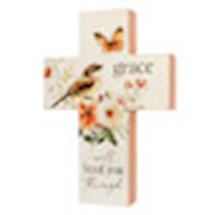 Wall Cross-Grace (8" H)