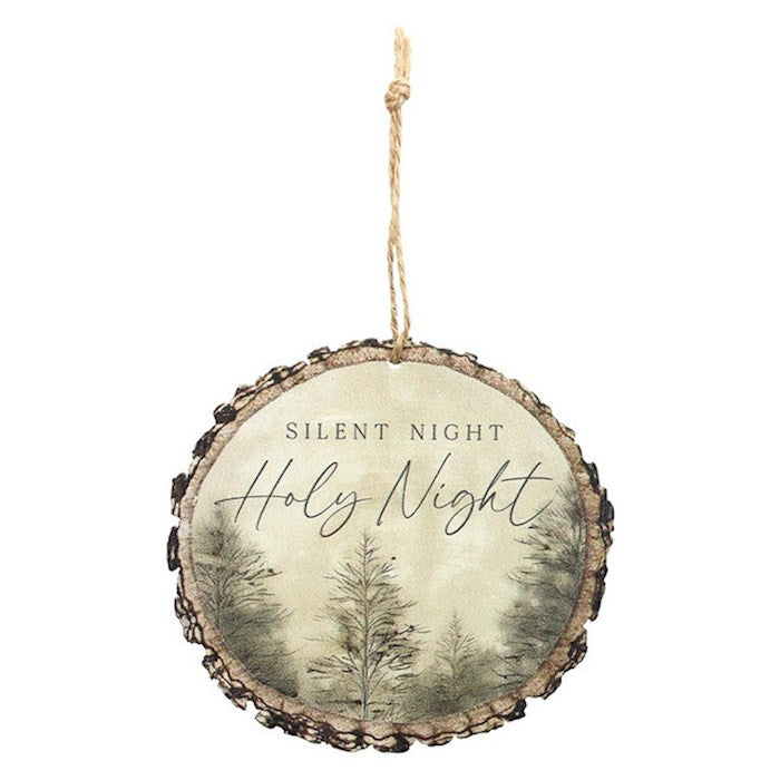 Ornament-Silent Night/Barky (3.75" x 3.5")