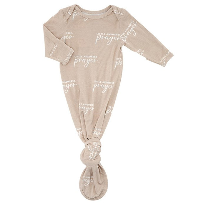 Baby Gown-Little Answered Prayer Knotted Gown (0-3 mo) (0-3 Months)