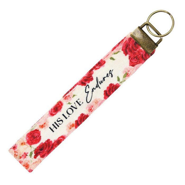 Key Chain-His Love Endures (Psalm 136:1)