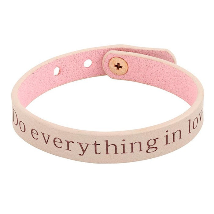 Bracelet-Do Everything In Love (I Corinthians 16:14)-Vegan Leather