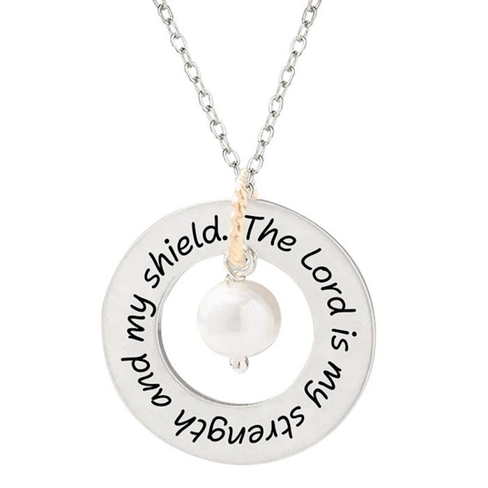 Necklace-The Lord Is My Strength & My Shield (Psalm 28:7)