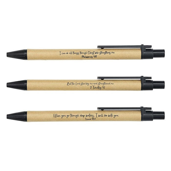 Display-Pen Set-Wood Scripture Assortment (Tub Of 24)