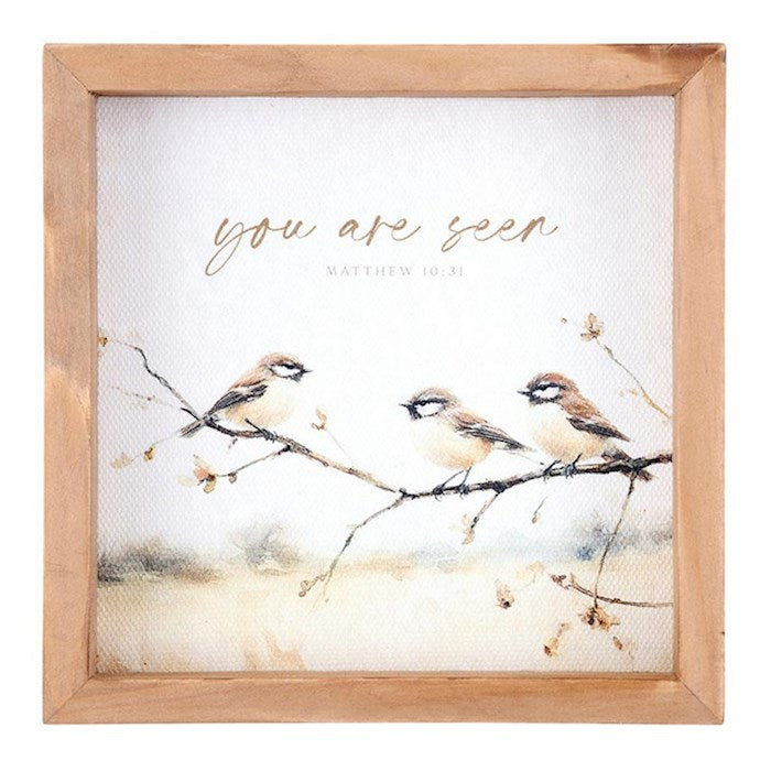 Framed Linen-You Are Seen (5" Sq.)