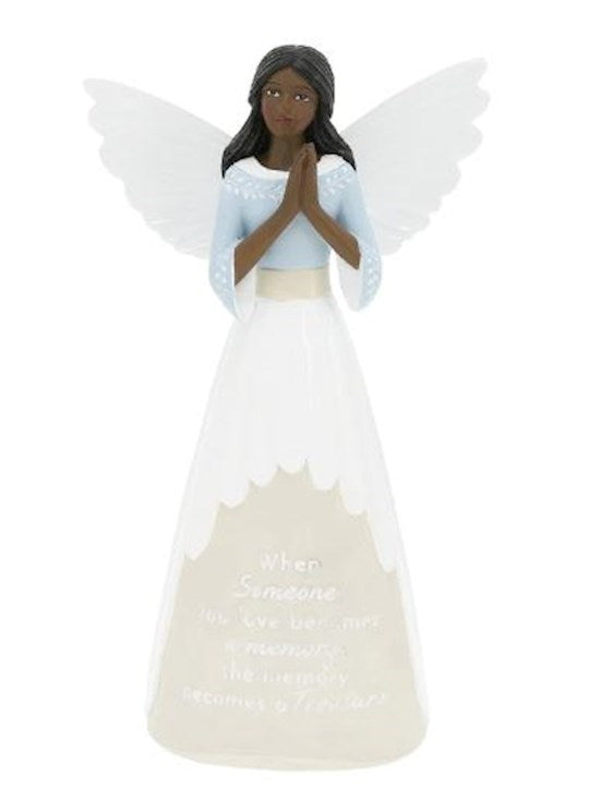 Figurine-Wings Of Comfort-Ebony Angel-Treasure (9")
