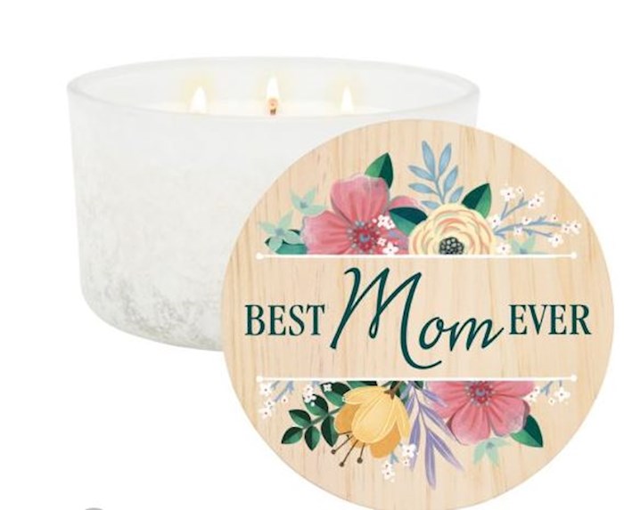 Candle-3-Wick-Best Mom (5-1/8")