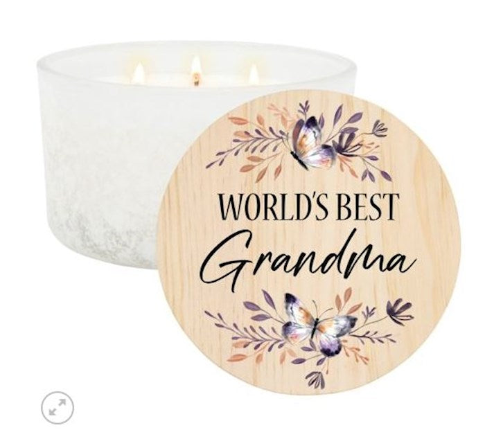 Candle-3-Wick-Best Grandma (5-1/8")