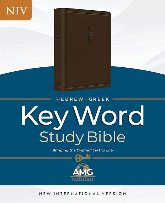 NIV The Hebrew-Greek Key Word Study Bible-Brown Goat Leather