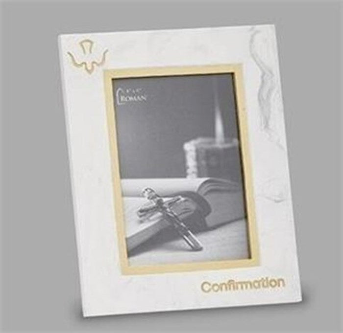 Frame-Confirmation-Marble (Holds 4" X 6" Photo) (8.5"H)