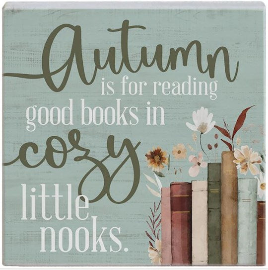 Small Talk Square-Autumn Is For Reading Good Books/Cozy Nooks (5.25" X 5.25") (SHIPPING SEP 2026)