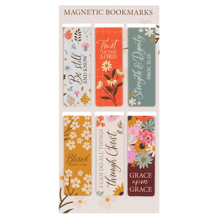 Magnetic Bookmark Set Multi Floral