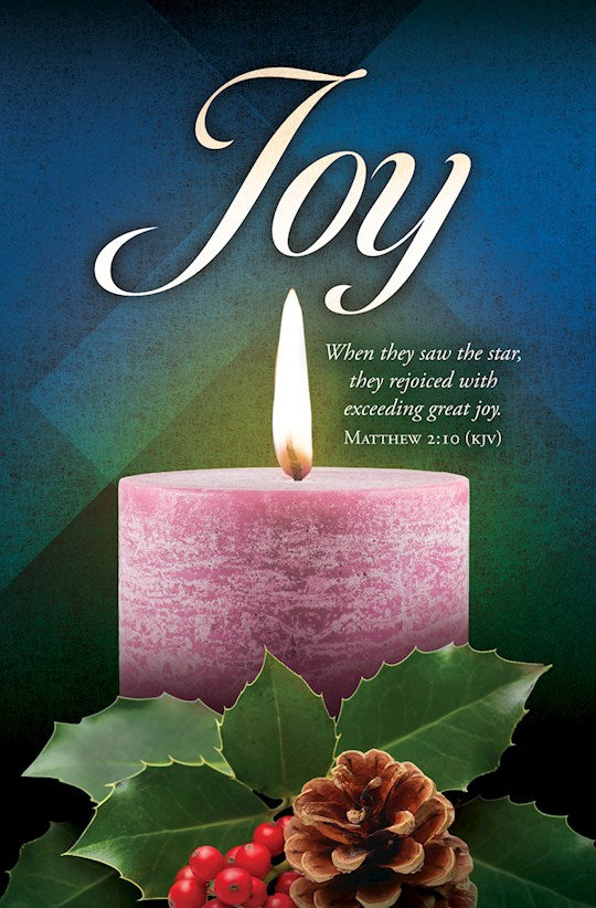 Bulletin-Advent-Joy Matt 2:10 KJV (Pack Of 100)