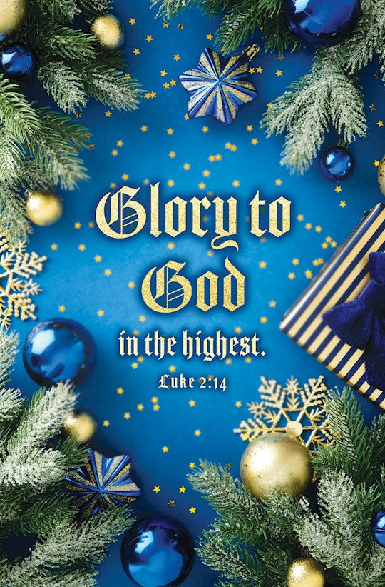 Bulletin-Christmas-Modern-Glory To God In The Highest Luke 2:14 KJV (Pack Of 100)