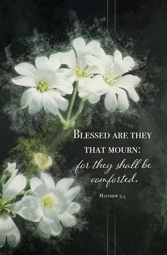 Bulletin-Funeral-Bench-Blessed Are They That Mourn Matt 5:4 KJV (Pack Of 100)