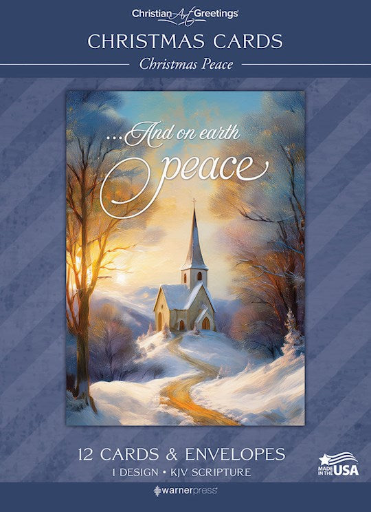 Boxed Cards-Solid-Christmas-Christmas Peace Luke 2:14 KJV (Box of 12)