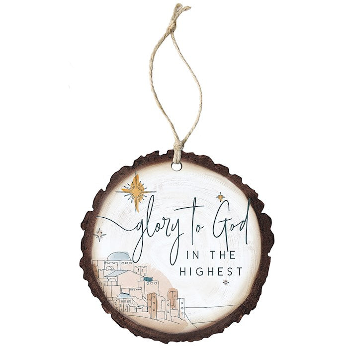 Ornament-Glory To God In The Highest (4" x 7.5")-Wood