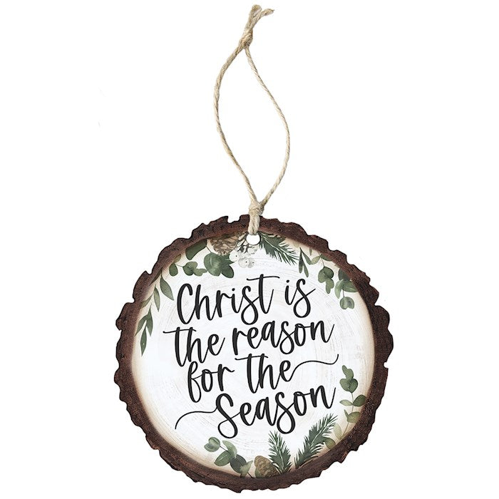 Ornament-Christ Is The Reason For The Season (4" x 7.5")-Wood