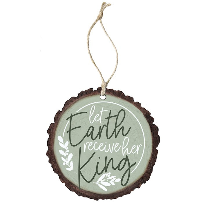 Ornament-Let Earth Receive Her King (4" x 7.5")-Wood