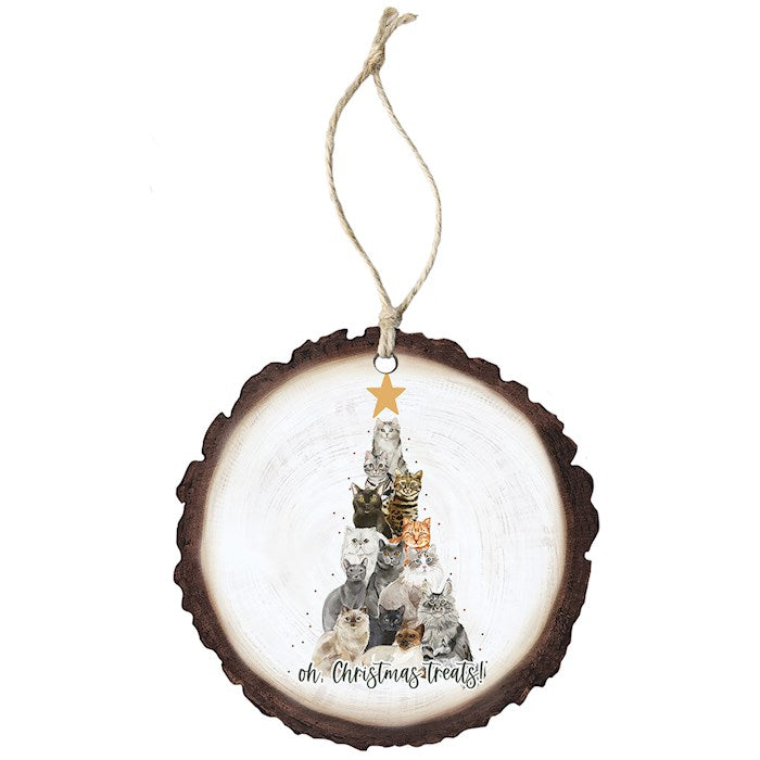 Ornament-Christmas Treats Cats (4" x 7.5")-Wood