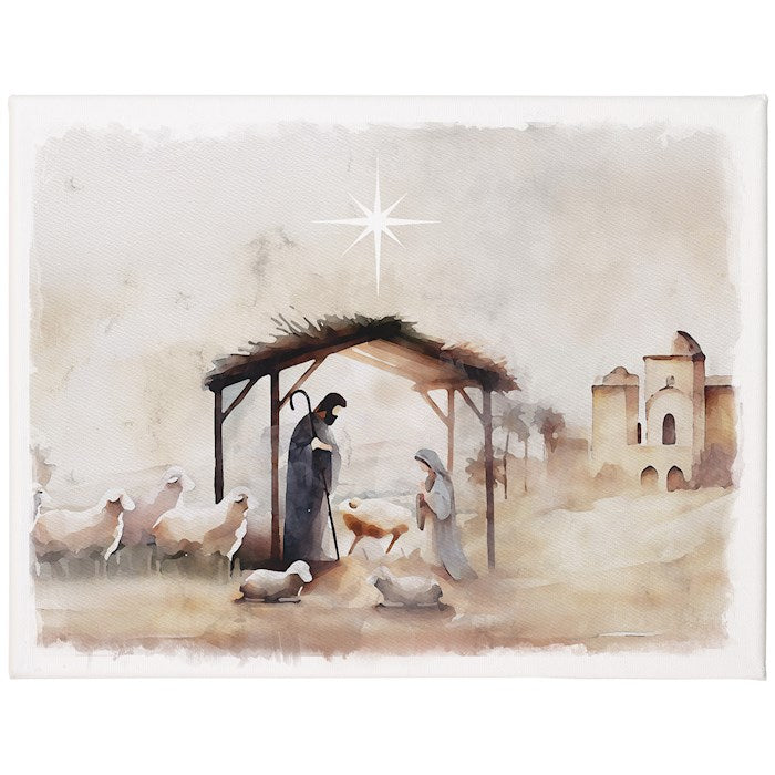 Wrapped Canvas-Bethlehem Nativity (12" x 9")