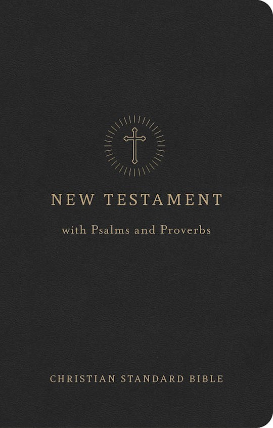 CSB Pocket New Testament with Psalms & Proverbs (Easy-to-Read Optimal Type)-Black LeatherTouch