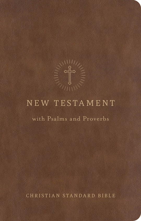 CSB Pocket New Testament with Psalms & Proverbs (Easy-to-Read Optimal Type)-Brown LeatherTouch