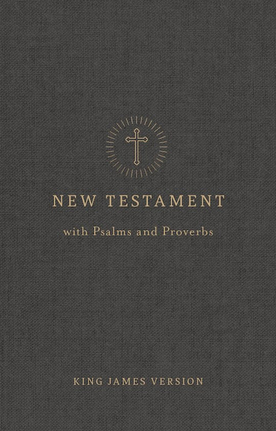 KJV Pocket New Testament with Psalms & Proverbs-Charcoal Softcover