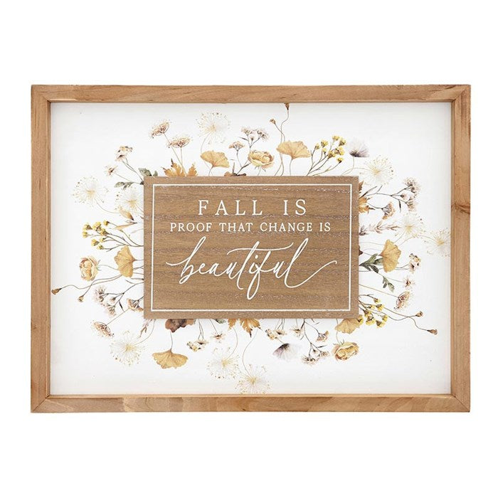 Framed Layer Art-Fall Is Proof That Change Is Beautiful (12" x16")
