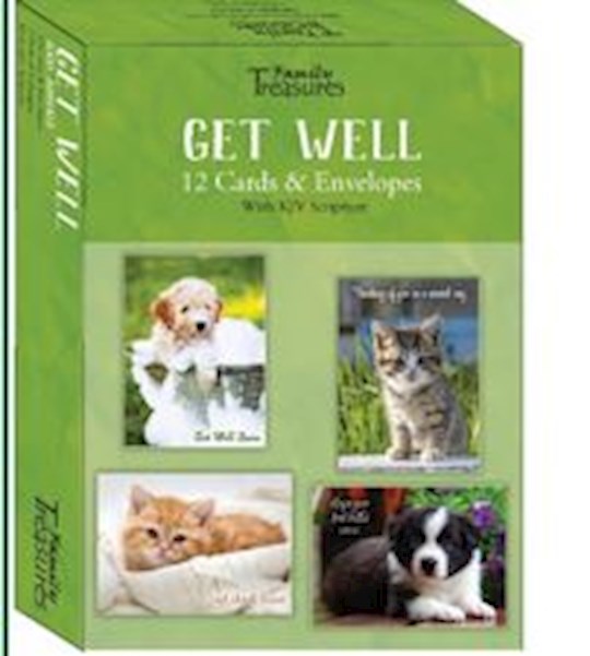Boxed Card-Get Well-Baby Animals (Box Of 12)