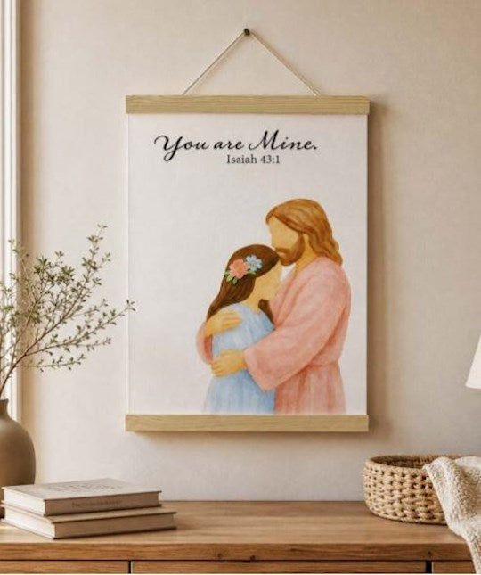 Wall Art-You Are Mine -Isaiah 43:1-Canvas ( 17.6" x 13.18")